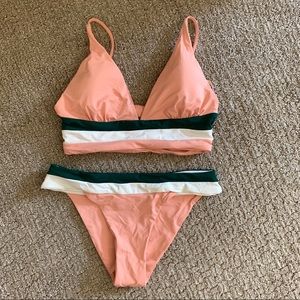 LSPACE Olivia and Veronica color block bikini